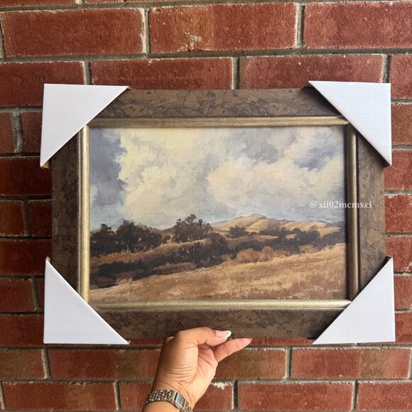 TARGET STUDIO MCGEE WIDE WOOD FRAME WALL ART - Picture 1 of 4
